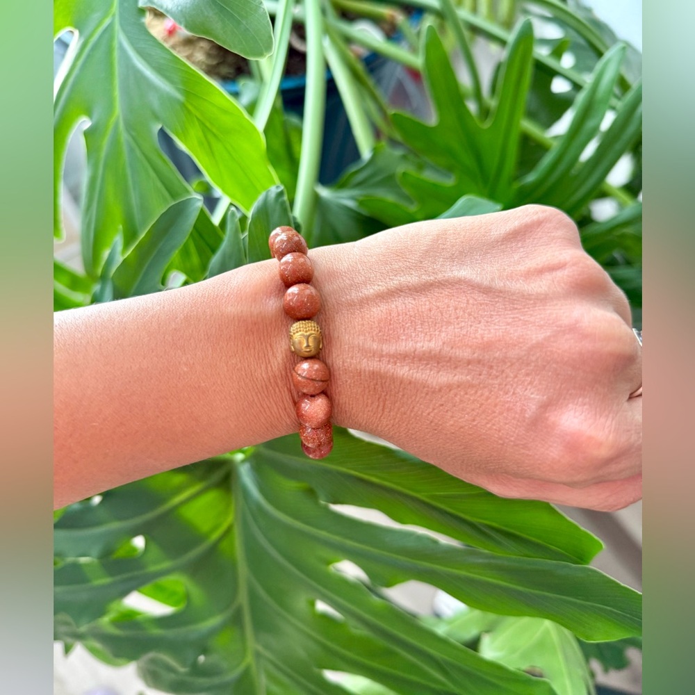 Handmade Goldstone & Hematite bracelet
